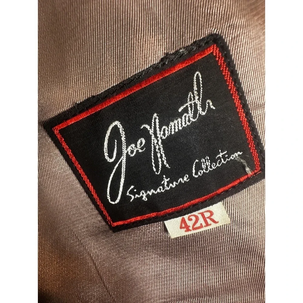 Vintage‎ Joe Namath Blazer Mens 42R Brown Herringbone Tweed Sport Coat 90s